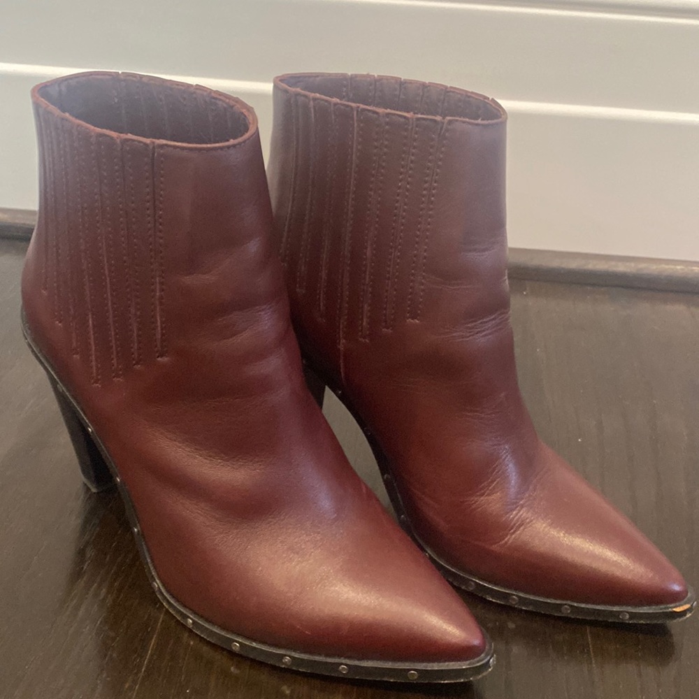 Iro burgundy ankle boots